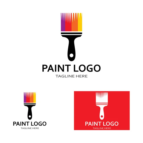 Paint Logo Plantilla Vector Icono Ilustración Diseño — Vector de stock