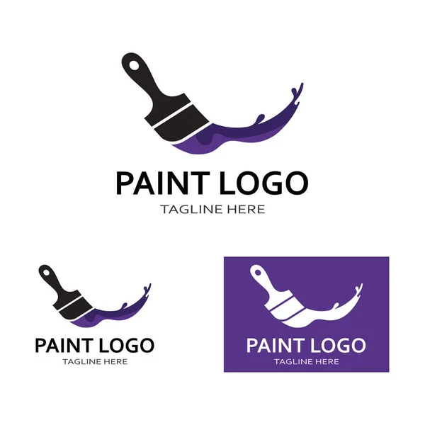 Malować Szablon Logo Wektor Ikona Ilustracja Projektu — Wektor stockowy