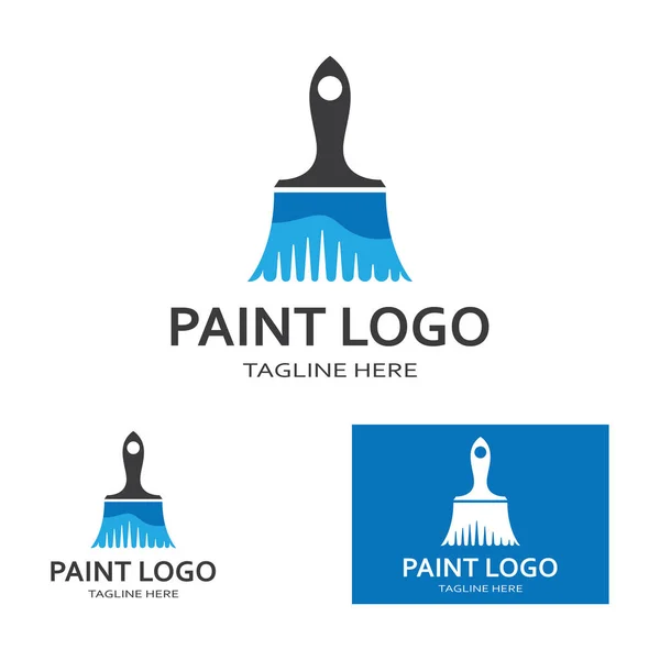 Paint Logo Mall Vektor Ikon Illustration Design — Stock vektor