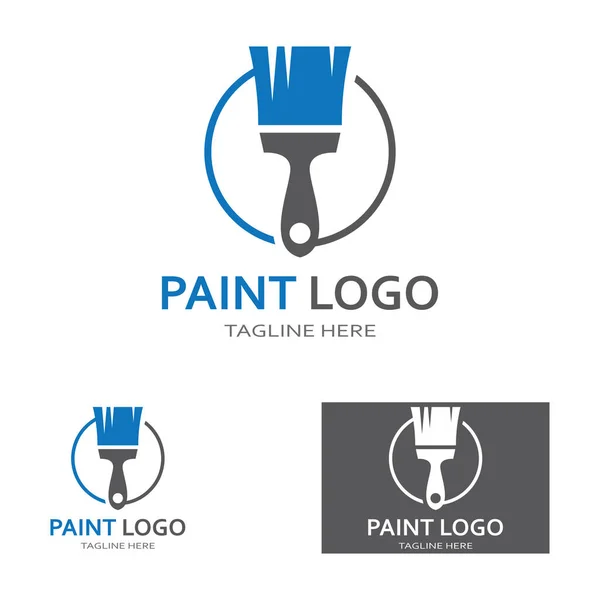 Pintura Logo Vetor Ícone Ilustração — Vetor de Stock