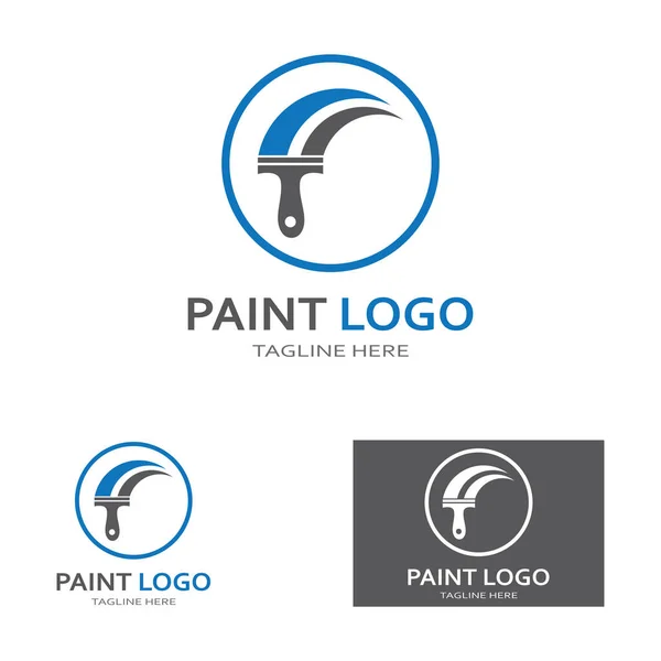 Paint Logo Icono Del Vector Ilustración — Vector de stock