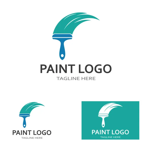 Paint Logo Icono Del Vector Ilustración — Vector de stock