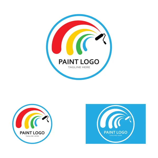 Paint Logo Icono Del Vector Ilustración — Vector de stock