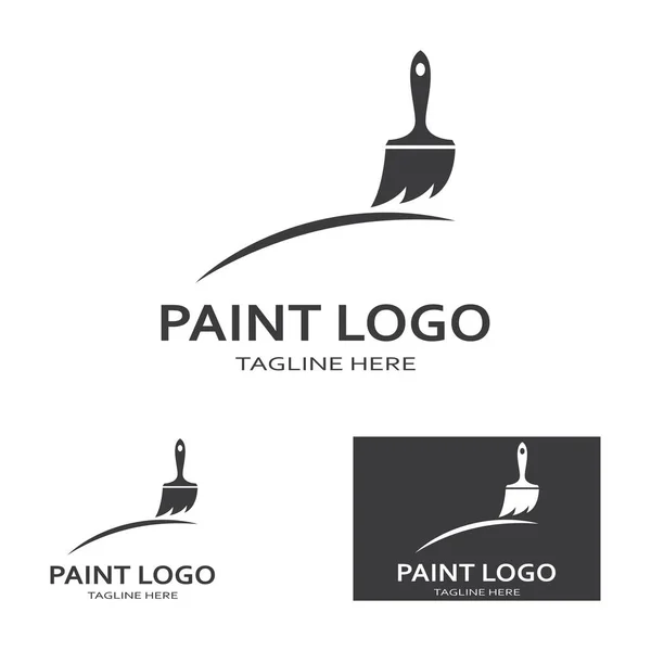 Pintura Logo Vetor Ícone Ilustração — Vetor de Stock