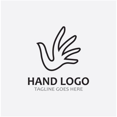 Hand logo icon vector design template