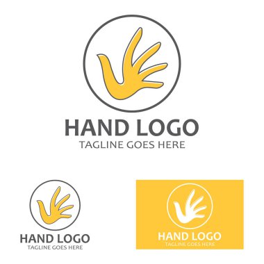 Hand logo icon vector design template