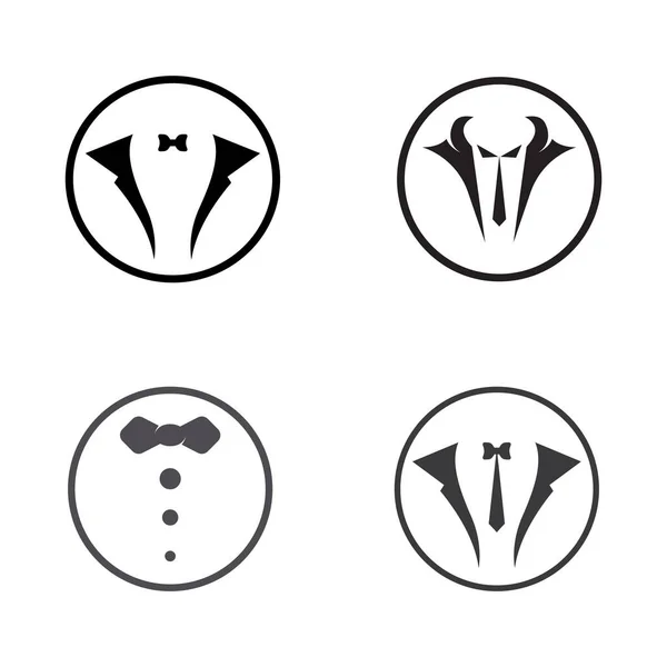 Tuxedo Logo Icoon Vector Ontwerp Template — Stockvector