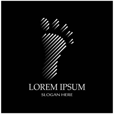 Ayak izleri, ayak bakımı ve ayak izleri, logo resimleri.