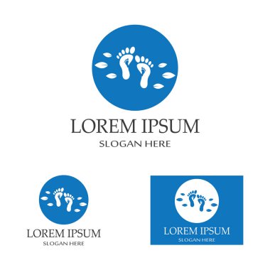 Ayak izleri, ayak bakımı ve ayak izleri, logo resimleri.