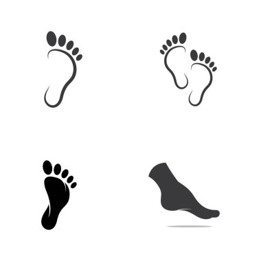 Ayak izleri, ayak bakımı ve ayak izleri, logo resimleri.