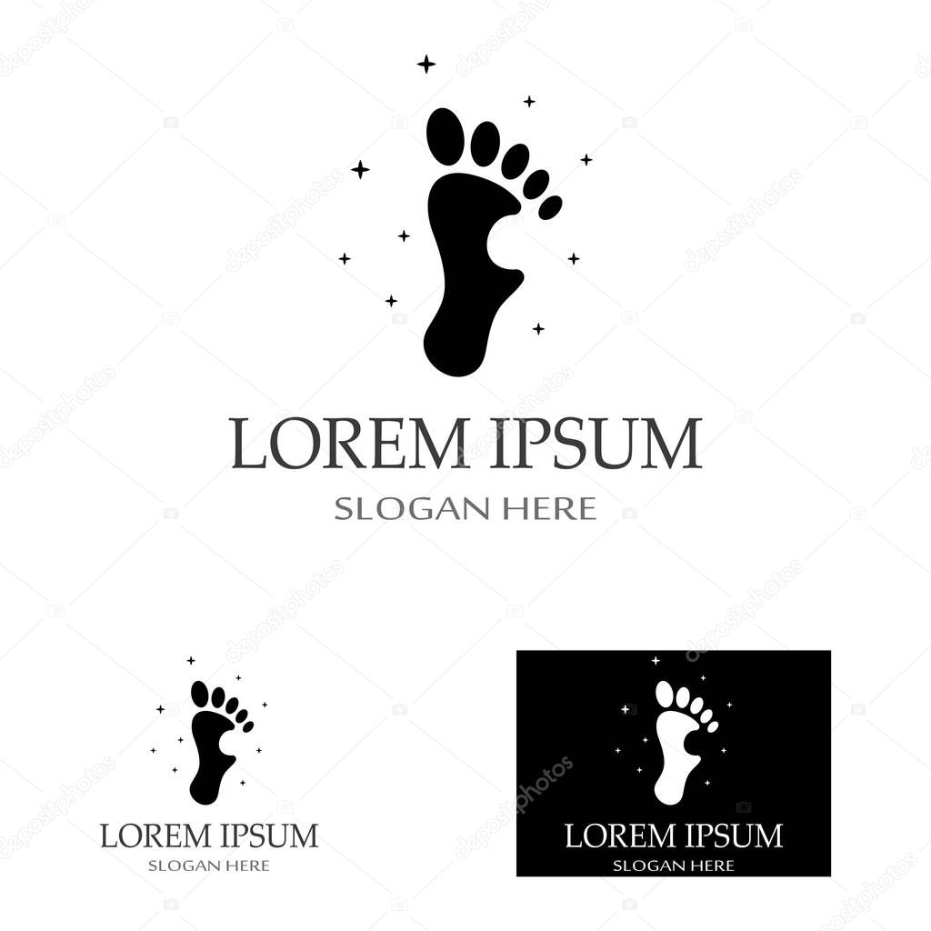 Footprints,foot care,and footstep, logo images illustration