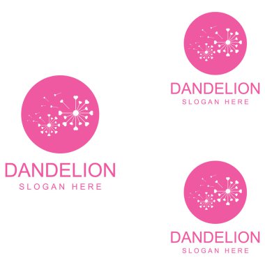 Karahindiba çiçeği logosu ve sembol vektör tasarımı