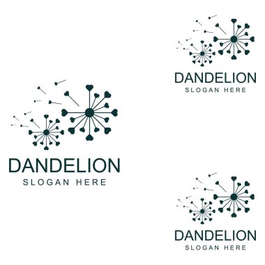 Karahindiba çiçeği logosu ve sembol vektör tasarımı