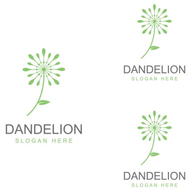 Karahindiba çiçeği logosu ve sembol vektör tasarımı