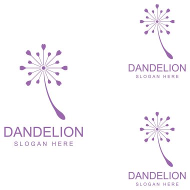 Karahindiba çiçeği logosu ve sembol vektör tasarımı