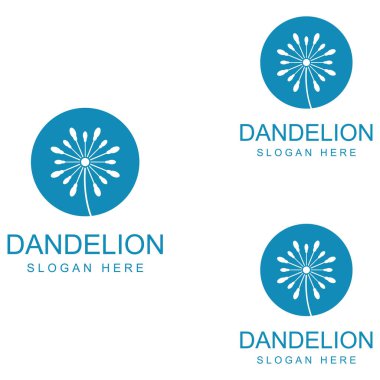 Karahindiba çiçeği logosu ve sembol vektör tasarımı