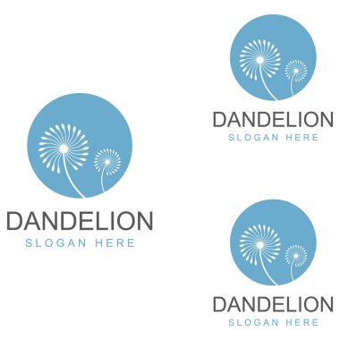 Karahindiba çiçeği logosu ve sembol vektör tasarımı