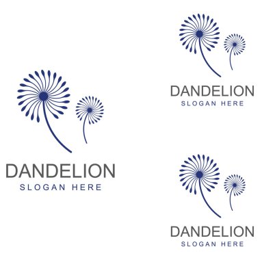 Karahindiba çiçeği logosu ve sembol vektör tasarımı