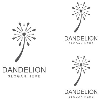 Karahindiba çiçeği logosu ve sembol vektör tasarımı