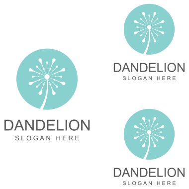 Karahindiba çiçeği logosu ve sembol vektör tasarımı