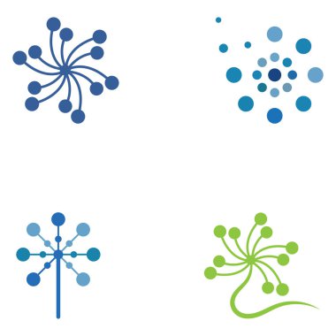 Karahindiba çiçeği logosu ve sembol vektör tasarımı