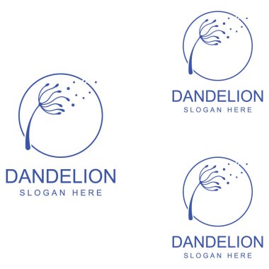 Karahindiba çiçeği logosu ve sembol vektör tasarımı