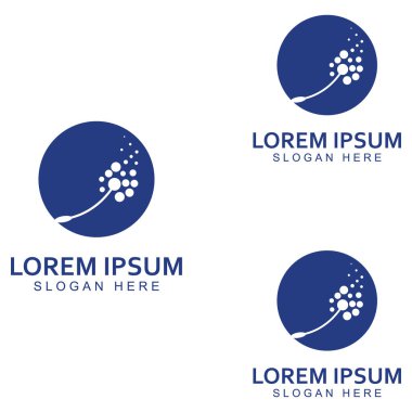 Karahindiba çiçeği logosu ve sembol vektör tasarımı