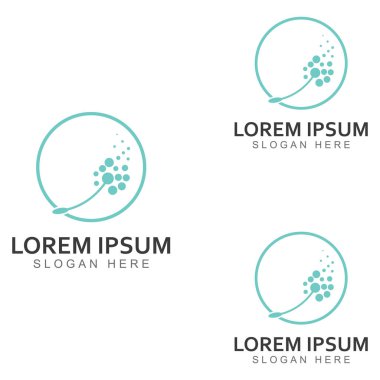 Karahindiba çiçeği logosu ve sembol vektör tasarımı