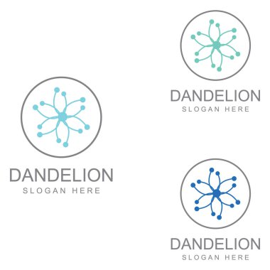 Karahindiba çiçeği logosu ve sembol vektör tasarımı