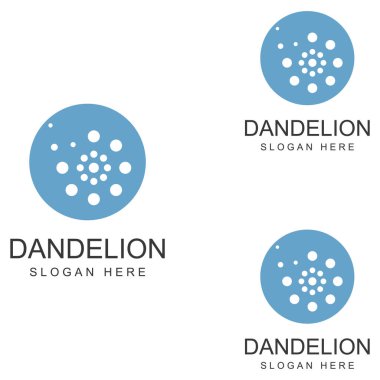 Karahindiba çiçeği logosu ve sembol vektör tasarımı