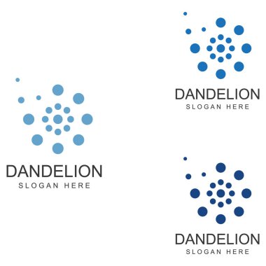 Karahindiba çiçeği logosu ve sembol vektör tasarımı