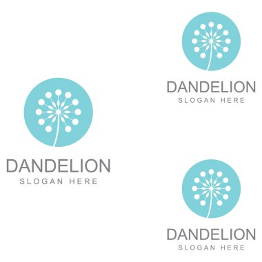 Karahindiba çiçeği logosu ve sembol vektör tasarımı