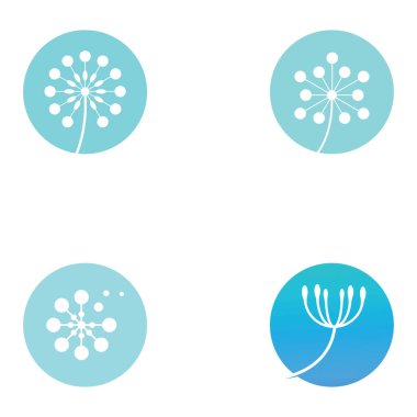 Karahindiba çiçeği logosu ve sembol vektör tasarımı