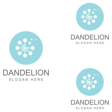 Karahindiba çiçeği logosu ve sembol vektör tasarımı