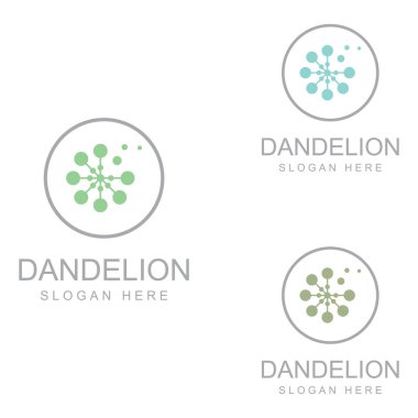 Karahindiba çiçeği logosu ve sembol vektör tasarımı