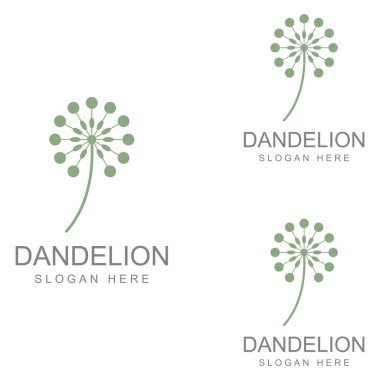 Karahindiba çiçeği logosu ve sembol vektör tasarımı