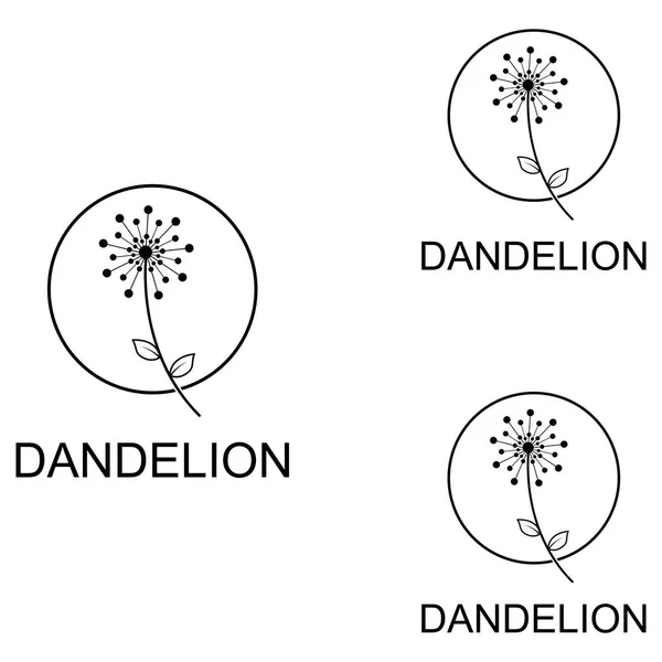Λογότυπο Και Σχέδιο Φορέα Συμβόλων Λουλουδιών Πικραλίδα — Διανυσματικό Αρχείο