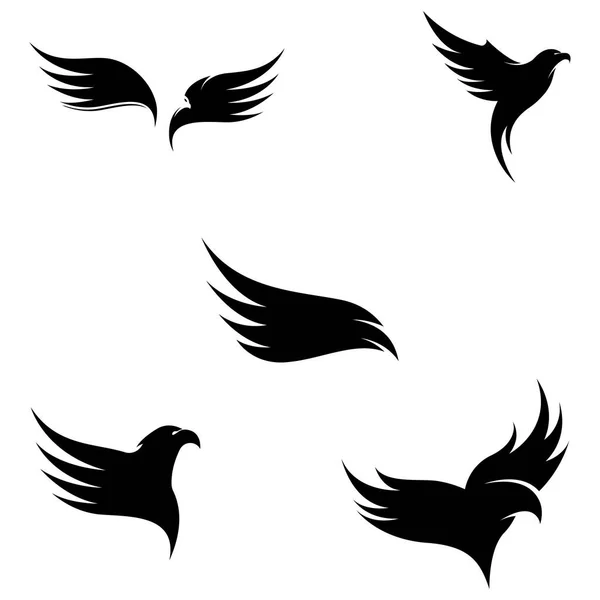 Falcon Eagle Bird Logo Und Symbolabbildung — Stockvektor