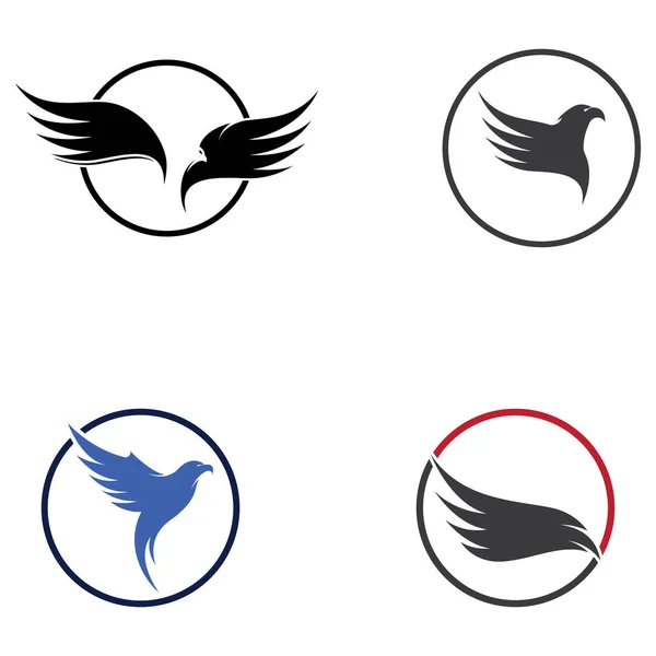 Falcon Eagle Logo Ilustración Símbolo Pájaro — Archivo Imágenes Vectoriales