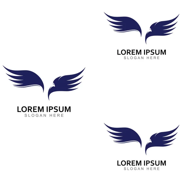 Falcon Eagle Bird Logo Symbol Illustration — Stock Vector