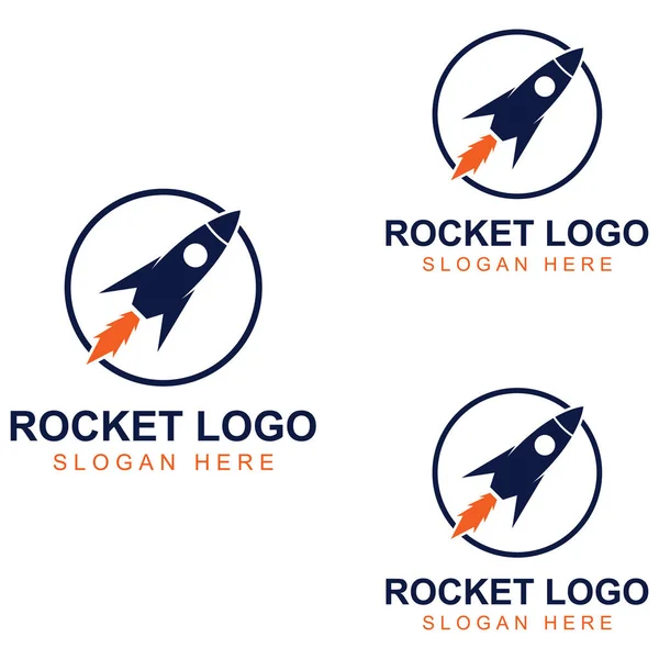 Rocket Logo Symbol Design Vector — Stock Vector