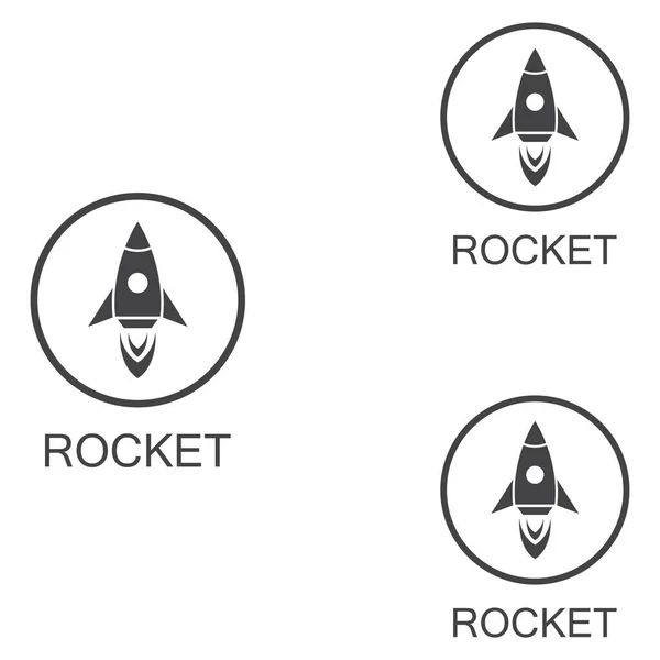 Cohete Logotipo Símbolo Diseño Vector — Vector de stock