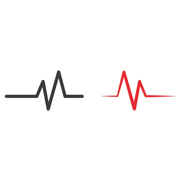 Nabız Tıbbi Dalga Logo Tasarımı Konsept Vektörü — Stok Vektör