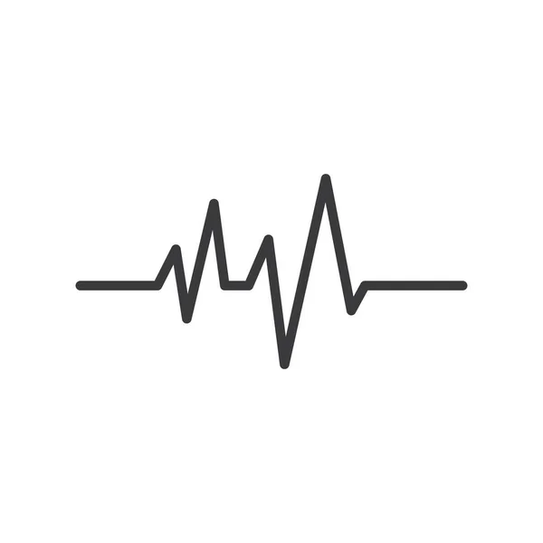 Pulsleitung Oder Medizinische Welle Logo Design Konzept Vektor — Stockvektor