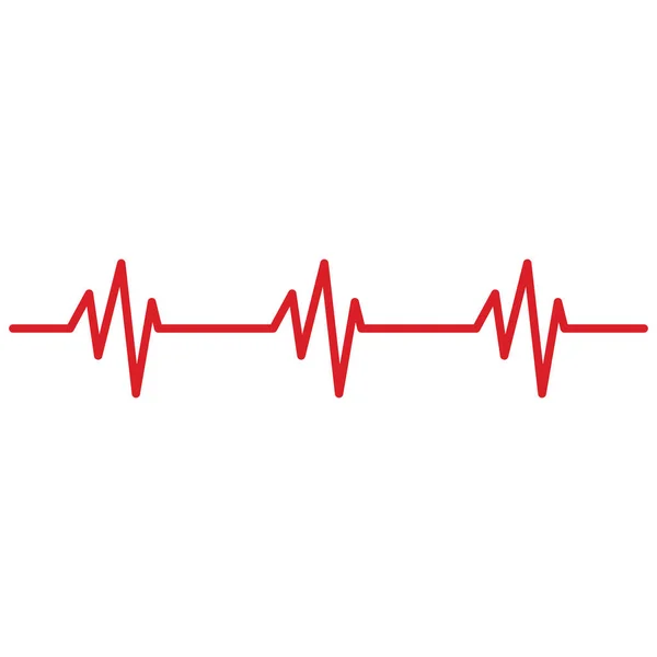 Linia Pulsacyjna Albo Fala Medyczna Wektor Koncepcji Projektowania Logo — Wektor stockowy