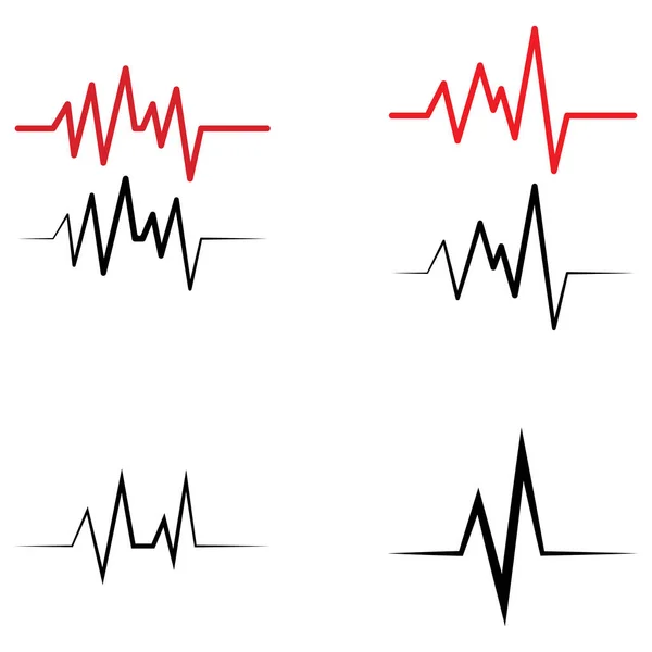 Pulsleitung Oder Medizinische Welle Logo Design Konzept Vektor — Stockvektor