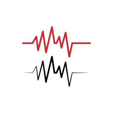 Nabız ya da tıbbi dalga. Logo tasarımı konsept vektörü