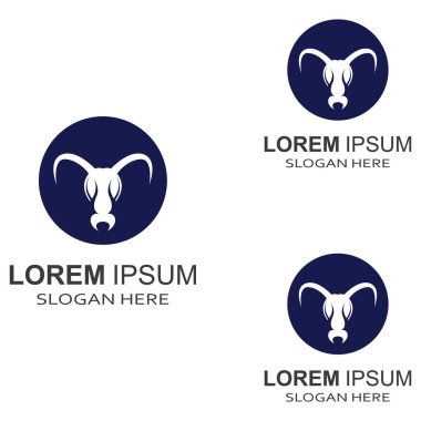 Karınca başlı logo. Vektör tasarım kavramları kullanılarak