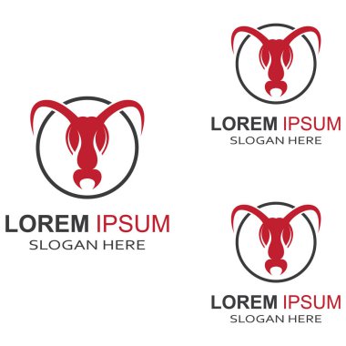 Karınca başlı logo. Vektör tasarım kavramları kullanılarak