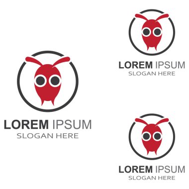 Karınca başlı logo. Vektör tasarım kavramları kullanılarak